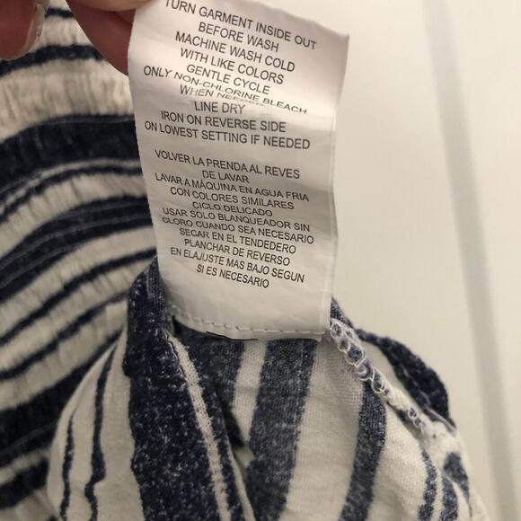 Jolt striped smoked peplum tank top M - Picture 4 of 5